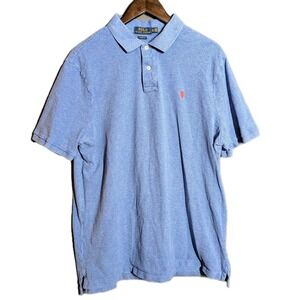 Polo Ralph Lauren XL‎ Blue Polo Shirt Ivy Y2K Prep Red Pony Classic Fit